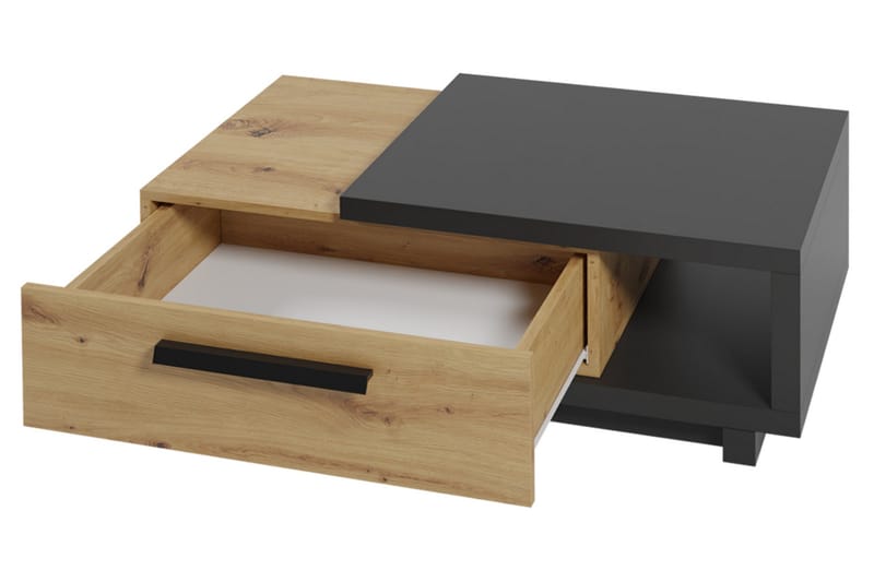Ingram Soffbord 90 cm med Förvaring Låda + Hylla - Natur/Svart - Products - Möbler - Bord & matgrupp - Soffbord - Soffbord med förvaring