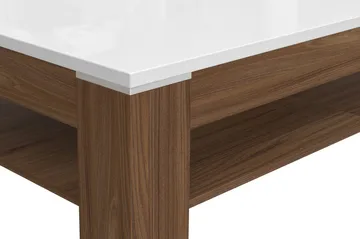 Keoisha Soffbord 120 cm med Förvaring Hylla - Valnötsbrun/Vit - Products - Möbler - Bord & matgrupp - Soffbord - Soffbord med förvaring