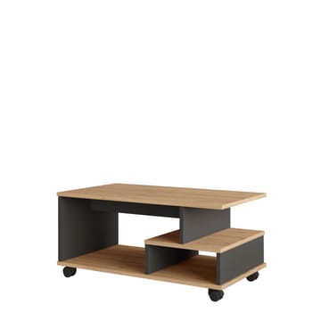 Solven Soffbord 90x42,5x51 cm - Ek och antracit - Products - Möbler - Bord & matgrupp - Soffbord - Soffbord med hjul