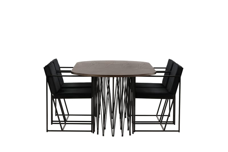 Stone Matgrupp 220 cm Oval med 4 Richmond stolar - Svart - Products - Möbler - Bord & matgrupp - Matgrupp
