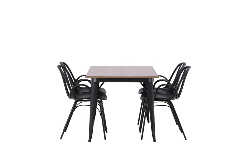 Tempe Matgrupp 140 cm Rektangulär med 4 Dyrön stolar - Svart - Products - Möbler - Bord & matgrupp - Matgrupp