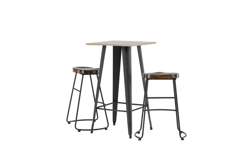 Tempe Matgrupp 60 cm Rektangulär med 2 Ozark stolar - Svart - Products - Möbler - Bord & matgrupp - Matgrupp