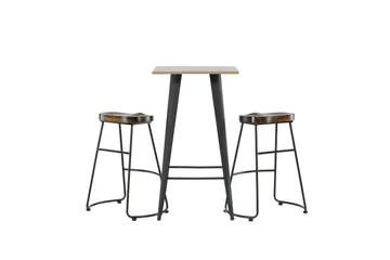 Tempe Matgrupp 60 cm Rektangulär med 2 Ozark stolar - Svart - Products - Möbler - Bord & matgrupp - Matgrupp