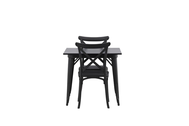 Tempe Matgrupp 80 cm Rektangulär med 2 Crosett stolar - Svart - Products - Möbler - Bord & matgrupp - Matgrupp