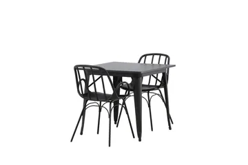 Tempe Matgrupp 80 cm Rektangulär med 2 Dyrön stolar - Svart - Products - Möbler - Bord & matgrupp - Matgrupp