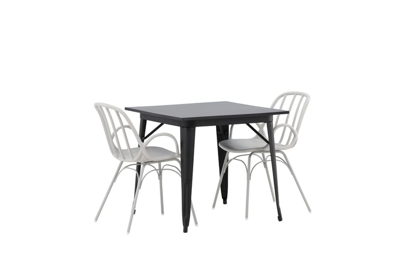 Tempe Matgrupp 80 cm Rektangulär med 2 Dyrön stolar - Svart - Products - Möbler - Bord & matgrupp - Matgrupp