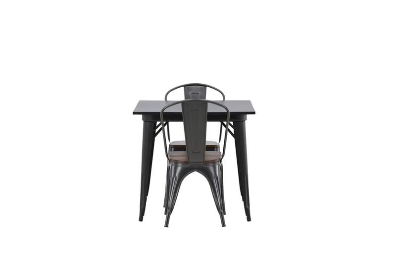 Tempe Matgrupp  80 cm Rektangulär med 2 Tempe stolar - Mörkgrå - Products - Möbler - Bord & matgrupp - Matgrupp