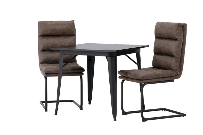 Tempe Matgrupp 80 cm Rektangulär med 2 Zizo stolar - Svart - Products - Möbler - Bord & matgrupp - Matgrupp