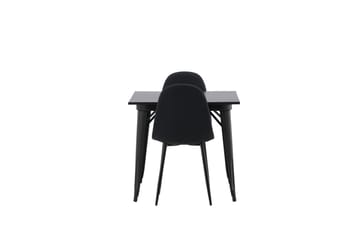 Tempe Matgrupp 80 cm Rektangulär med 2 Polar stolar - Svart - Products - Möbler - Bord & matgrupp - Matgrupp