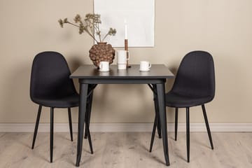Tempe Matgrupp 80 cm Rektangulär med 2 Polar stolar - Svart - Products - Möbler - Bord & matgrupp - Matgrupp