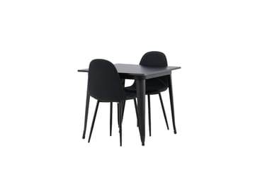 Tempe Matgrupp 80 cm Rektangulär med 2 Polar stolar - Svart - Products - Möbler - Bord & matgrupp - Matgrupp