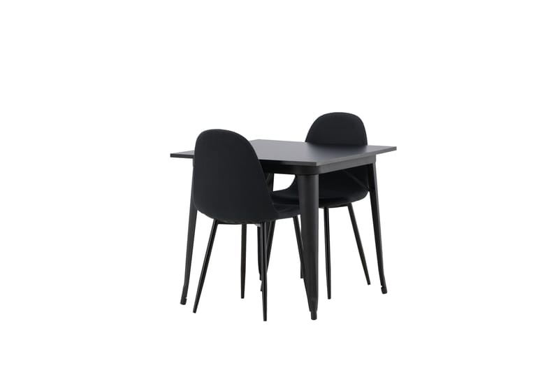 Tempe Matgrupp 80 cm Rektangulär med 2 Polar stolar - Svart - Products - Möbler - Bord & matgrupp - Matgrupp