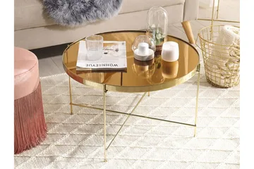 Thore Soffbord i härdat glas - Guld - Products - Möbler - Bord & matgrupp - Soffbord