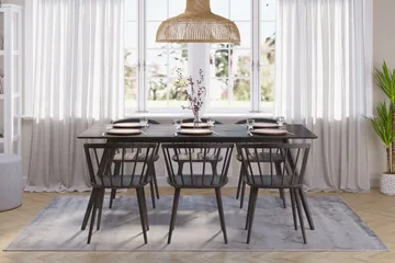 Tyrö Matgrupp med 6 st Tyrö Karmstolar - Smoked Oak/Smoked Oak - Products - Möbler - Bord & matgrupp - Matgrupp