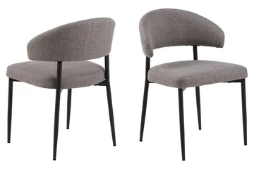 Uppveda Matbord 120 cm Runt Vitt med 4 Sawako Greige Stolar - Vit/Greige - Products - Möbler - Bord & matgrupp - Matgrupp