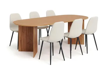 Beige/Metallben Svart - Ek