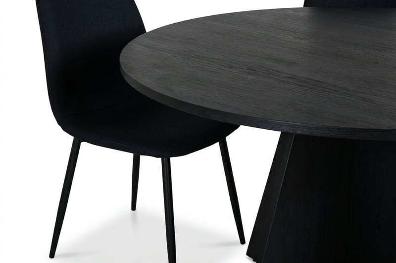Vera Matgrupp runt 110 cm Svart med 4 Nibe Matstolar - Svart - Products - Möbler - Bord & matgrupp - Matgrupp