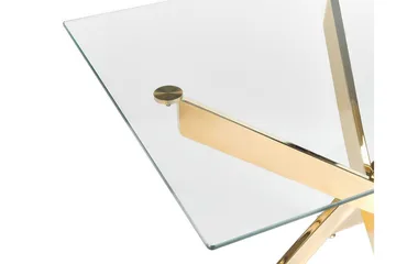 Vincenzo Matbord 70x120 cm - Transparent/Guld - Products - Möbler - Bord & matgrupp - Matbord & köksbord