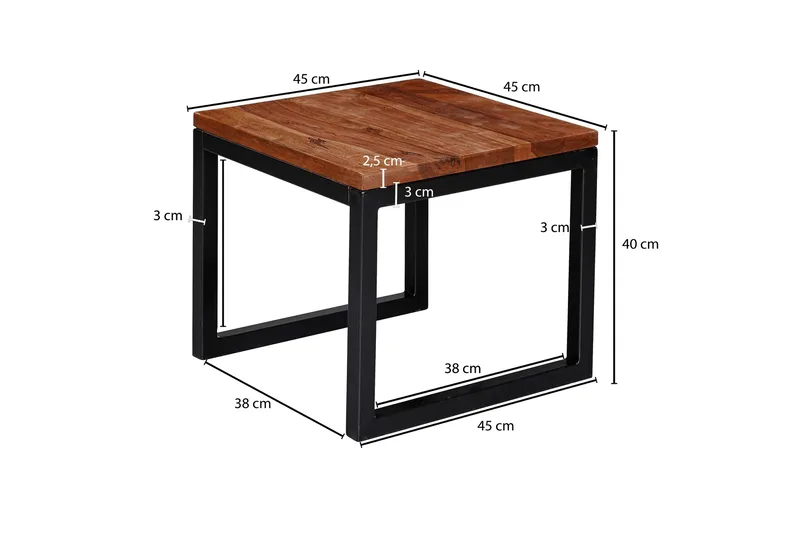 Willowdale Soffbord 45 cm - Brun/Svart - Products - Möbler - Bord & matgrupp - Soffbord