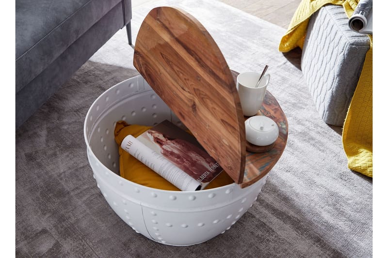 Willowdale Soffbord 60 cm Runt - Brun/Vit - Products - Möbler - Bord & matgrupp - Soffbord