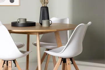 Yakidon Matgrupp  120 cm Rund med 4 Zeno stolar - Brun - Products - Möbler - Bord & matgrupp - Matgrupp