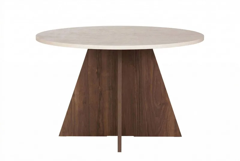 Zalen Matbord 120x75x120 cm - Travertine Walnut - Products - Möbler - Bord & matgrupp - Matbord & köksbord