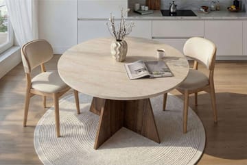Zalen Matbord 120x75x120 cm - Travertine Walnut - Products - Möbler - Bord & matgrupp - Matbord & köksbord