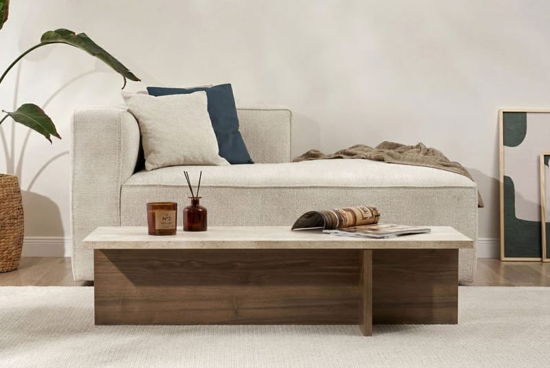 Zephral Soffbord 120x30x45 cm - Travertin, Milano Walnut - Products - Möbler - Bord & matgrupp - Soffbord