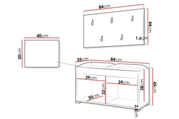 Agawal Hallmöbelset - Products - Möbler - Hallmöbler - Möbelset för hall & entre