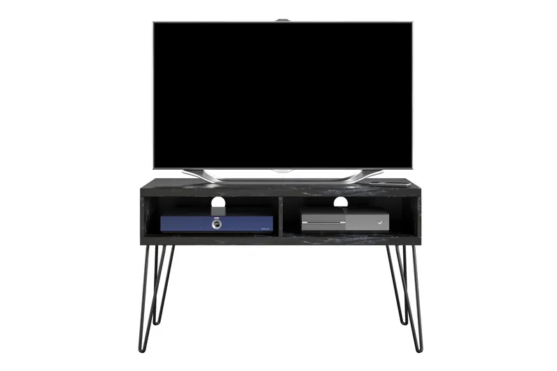 Athena Tv-bänk 107x50 cm Svart/Marmormönster - Novogratz - Products - Möbler - TV- & Mediamöbler - TV bänk & mediabänk