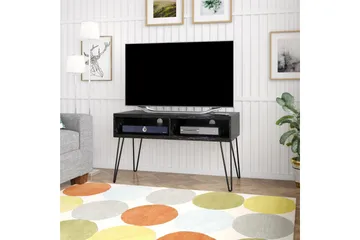 Athena Tv-bänk 107x50 cm Svart/Marmormönster - Novogratz - Products - Möbler - TV- & Mediamöbler - TV bänk & mediabänk