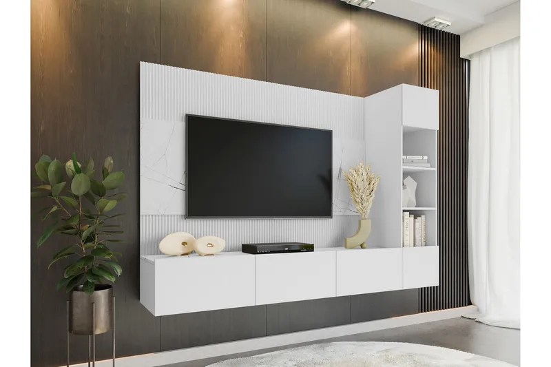 Bernice Tv-skåp 38x150 cm - Vit - Products - Möbler - TV- & Mediamöbler - TV-möbelset