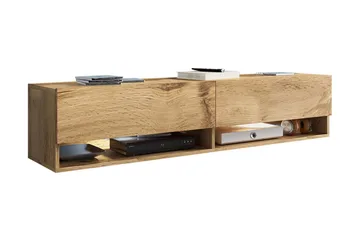 Brya TV-bänk 140 cm LED-belysning - Beige/Vit/RGB LED - Products - Möbler - TV- & Mediamöbler - TV bänk & mediabänk