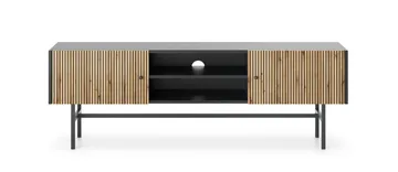 Francisca Tv-bänk 155 cm - Svart/Ek - Products - Möbler - TV- & Mediamöbler - TV bänk & mediabänk