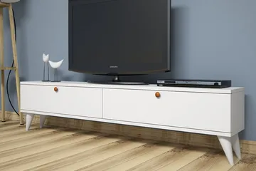 Gersby TV-Bänk 160 cm - Vit - Products - Möbler - TV- & Mediamöbler - TV bänk & mediabänk