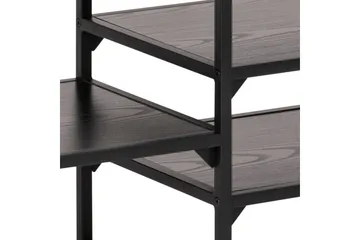 Hasslevik Tv-bänk 120 cm 3 Hyllor - Svart/Matt Svart - Products - Möbler - TV- & Mediamöbler - TV bänk & mediabänk