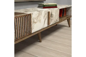 Lissione Tv-bänk 180 cm - Mörkbrun/Vit - Products - Möbler - TV- & Mediamöbler - TV bänk & mediabänk