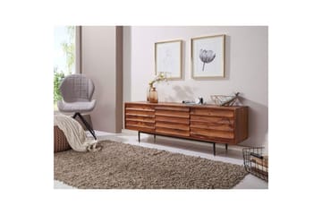 Lowboard Wohnling Massivt trä med förvaring, 3 dörrar, lantlig stil - Products - Möbler - TV- & Mediamöbler - TV-skåp