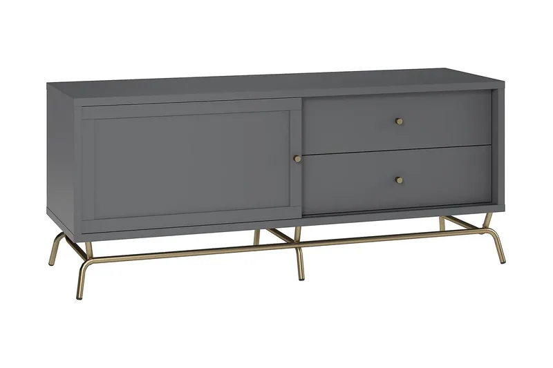 Nova Tv-bänk 150x48 cm Grafitgrå, CosmoLiving