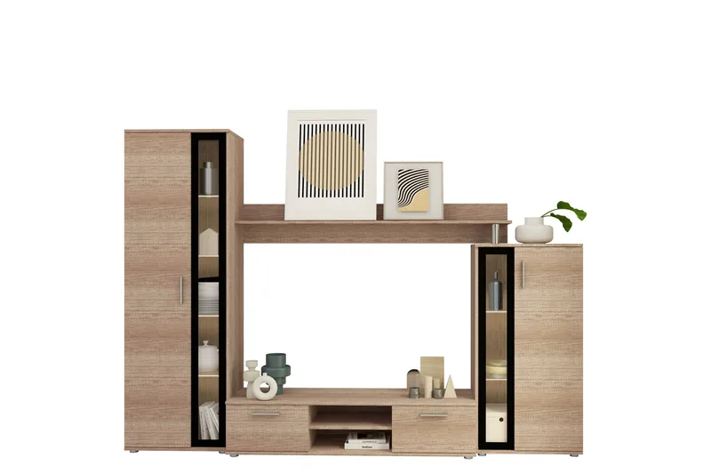 Olerum Tv-möbelset 256x40 cm, Natur