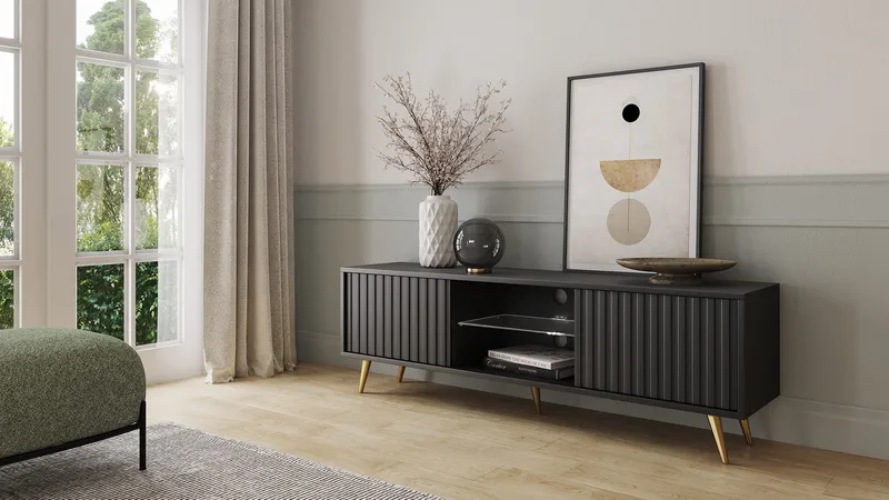 Tapas Tv-bänk 135 cm - Svart - Products - Möbler - TV- & Mediamöbler - TV bänk & mediabänk