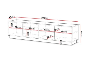 Torvalen Tv-bänk 200 cm - Beige - Products - Möbler - TV- & Mediamöbler - TV bänk & mediabänk