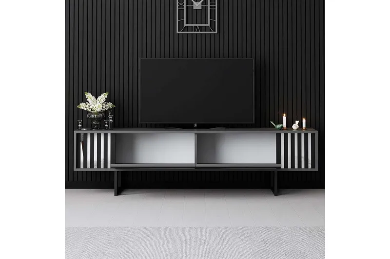 TV-bänk Jeval Antracit / Svart - Antracit / Svart - Products - Möbler - TV- & Mediamöbler - TV bänk & mediabänk