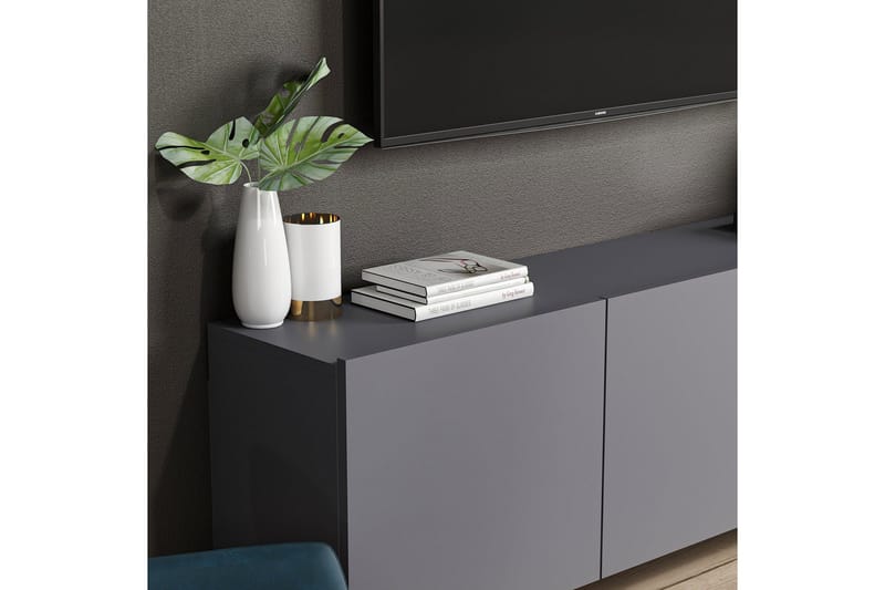Bruce Tv-bänk 150x31 cm Svart - Hanah Home - Products - Möbler - TV- & Mediamöbler - TV bänk & mediabänk