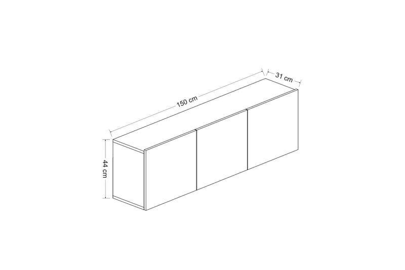 Bruce Tv-bänk 150x31 cm Svart - Hanah Home - Products - Möbler - TV- & Mediamöbler - TV bänk & mediabänk
