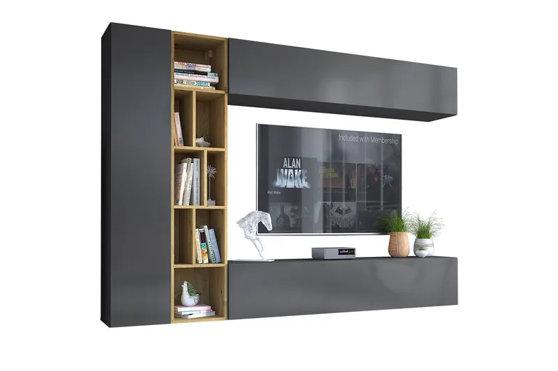 Tv-bänk - Svart|Ek - Products - Möbler - TV- & Mediamöbler - TV bänk & mediabänk