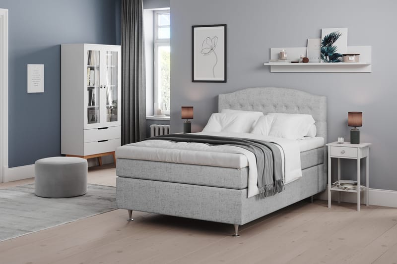Belda Kontinentalsäng 120x200Medium - Ljusgrå - Products - Möbler - Säng - Enkelsäng
