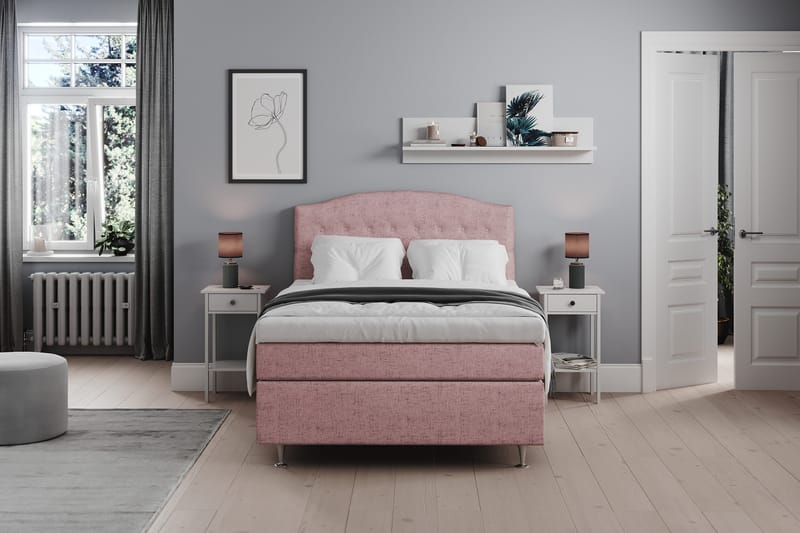 Belda Kontinentalsäng 120x200Medium - Rosa - Products - Möbler - Säng - Enkelsäng