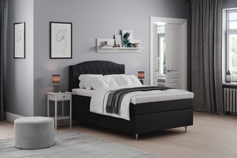 Belda Kontinentalsäng 120x200Medium - Svart - Products - Möbler - Säng - Enkelsäng