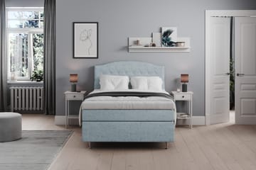 Belda Kontinentalsäng 140x200Fast - Ljusblå - Products - Möbler - Säng - Kontinentalsäng